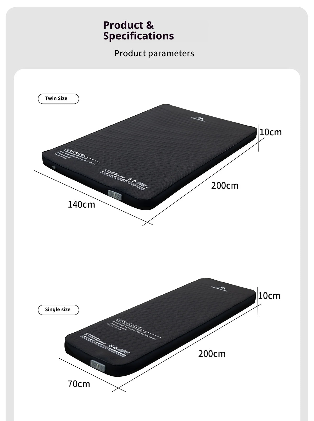 Thickened Sponge Pad Outdoor Mattress Integrated Air Pump