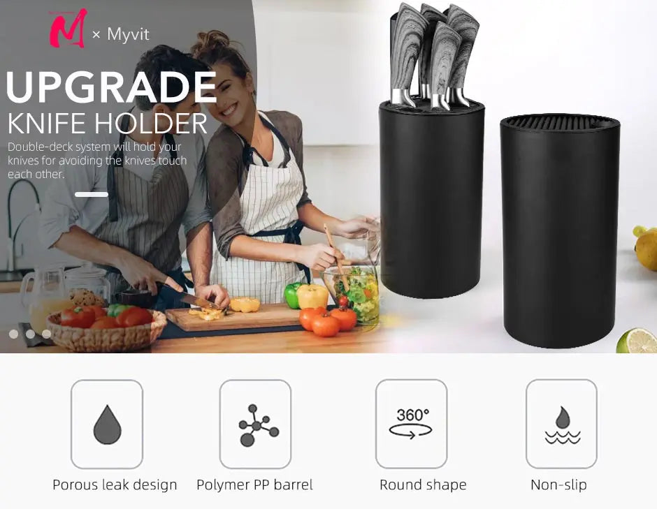 Knife Holder Multi-Function Utensil Stand Knife Block Pp