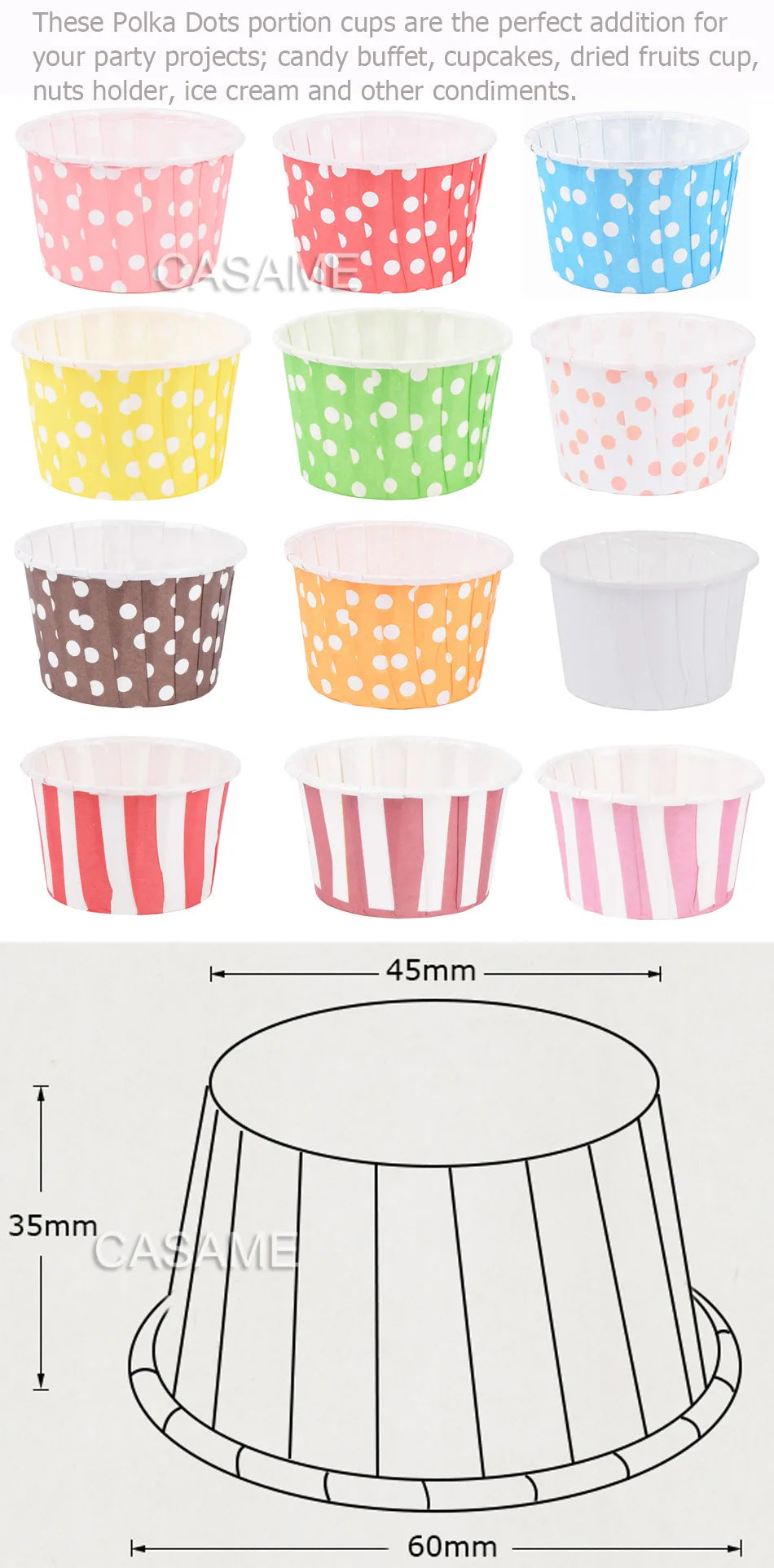 10/20 Large Big Cupcake Paper Cup Oilproof Liner