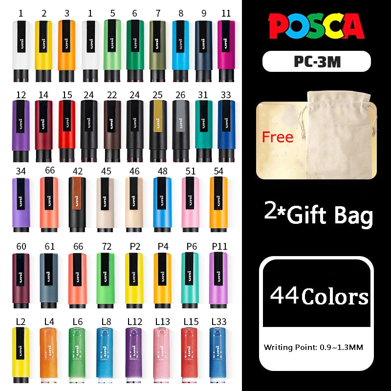 Uni Posca Full Marker Pen Storage Bag Pc-1m