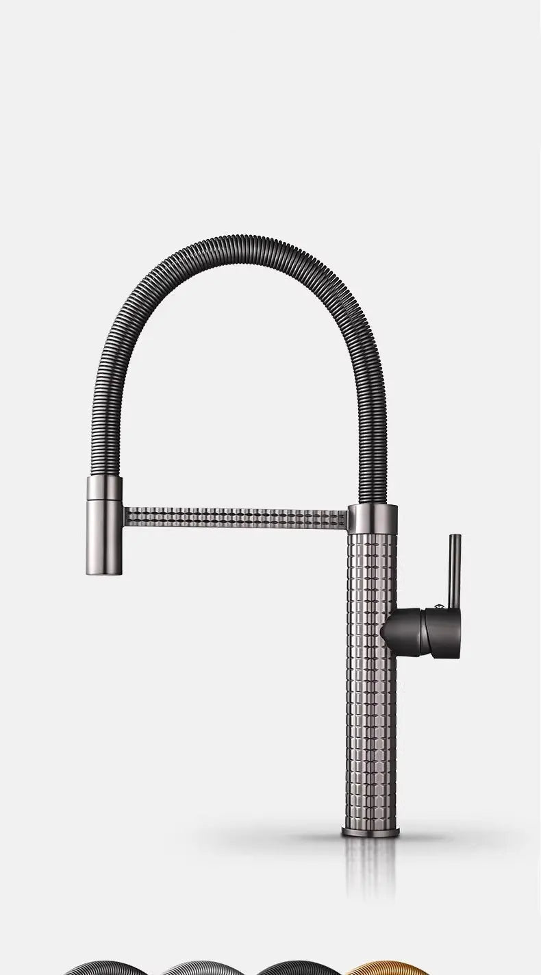 Faucet Steel Drill Universal 360 Rotate Pull-Out Faucet