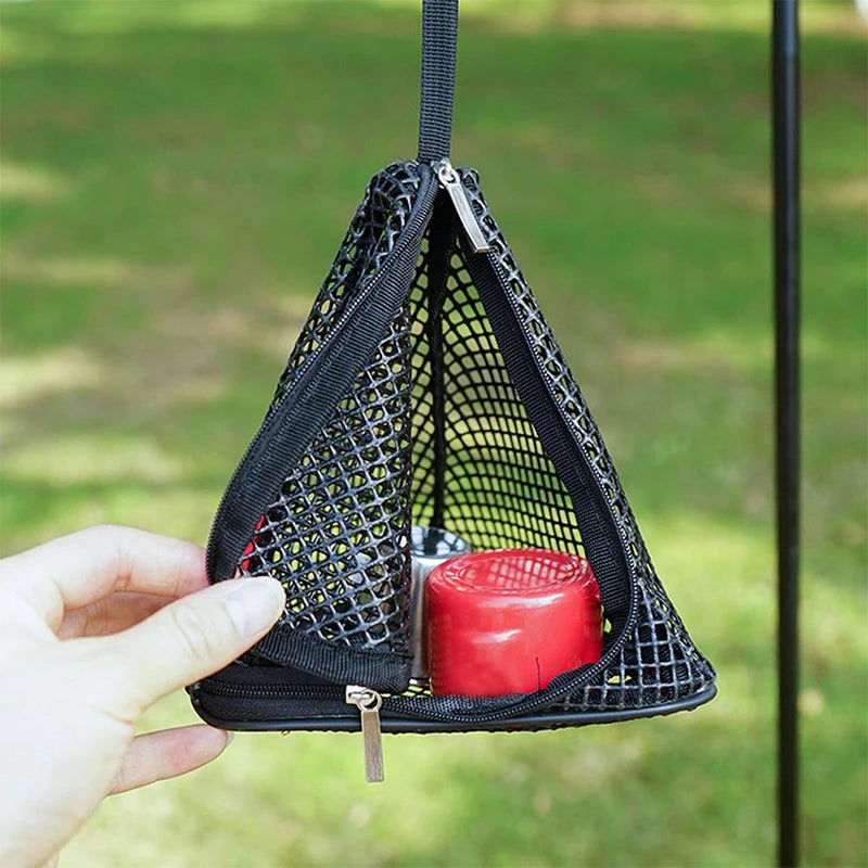 Outdoor Camping Hanging Net Foldable Storage Bag Cookware