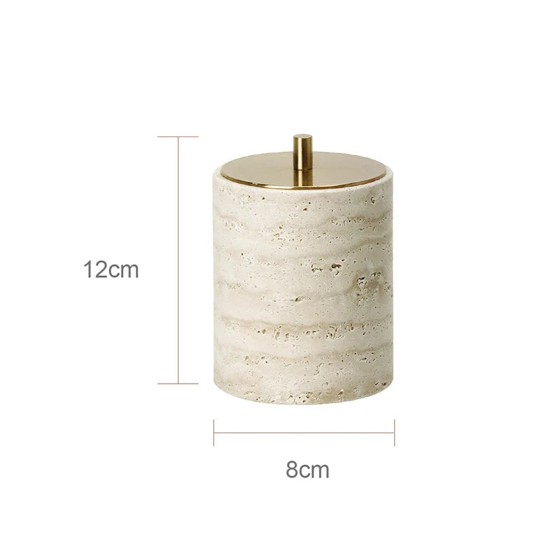 Travertine Bathroom Luxury Soap Dish Soap Dispenser Tissue