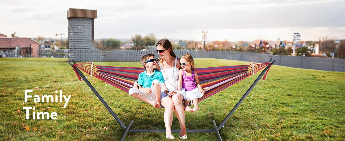 Gyroor Hammock Adjustable Stand- Stylish Hammock Bed W/Storage