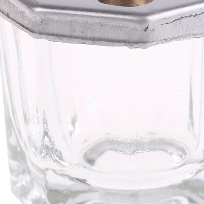 1xcosmetic Octagon Shaped Glass Dappen Dish Stainless Steel