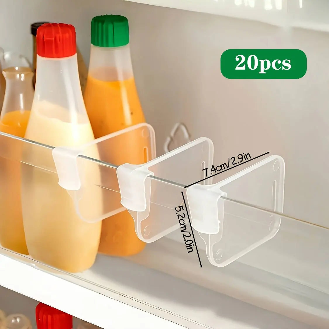 10 15 20pcs Sturdy Clear Refrigerator Organizer Dividers