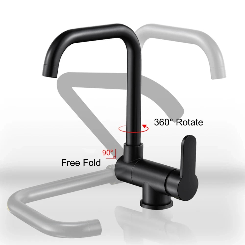 Window Front Faucet 360 Foldable Mixer Tap Spray