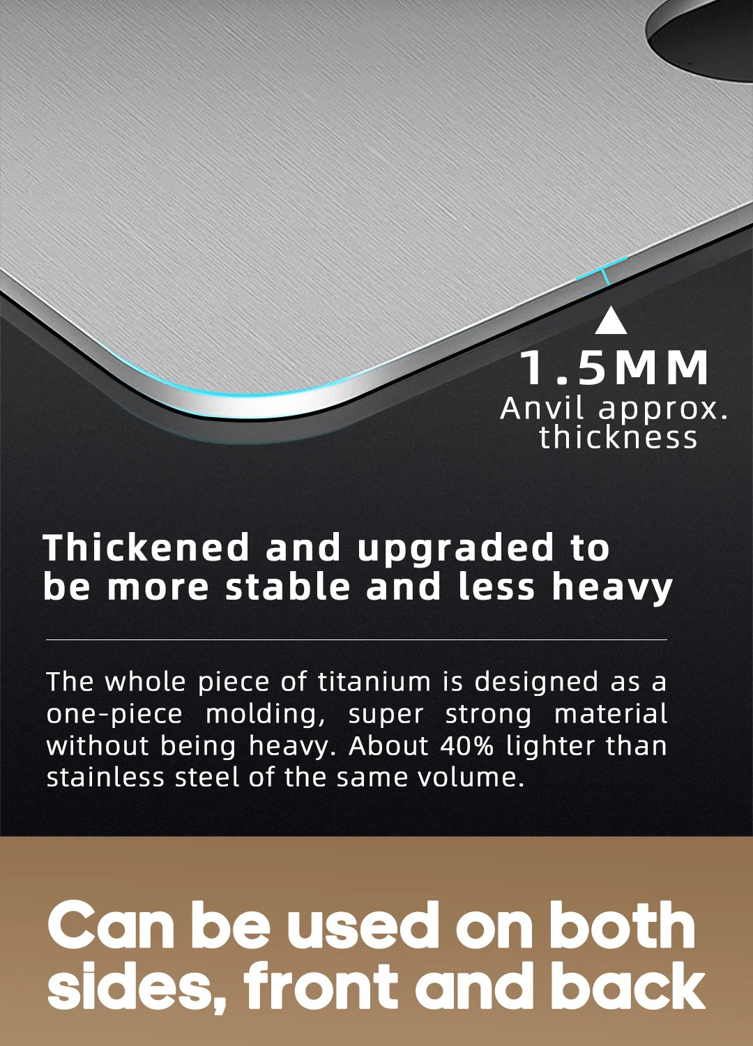 Food Grade Pure Titanium Cutting Board - Antibacterial