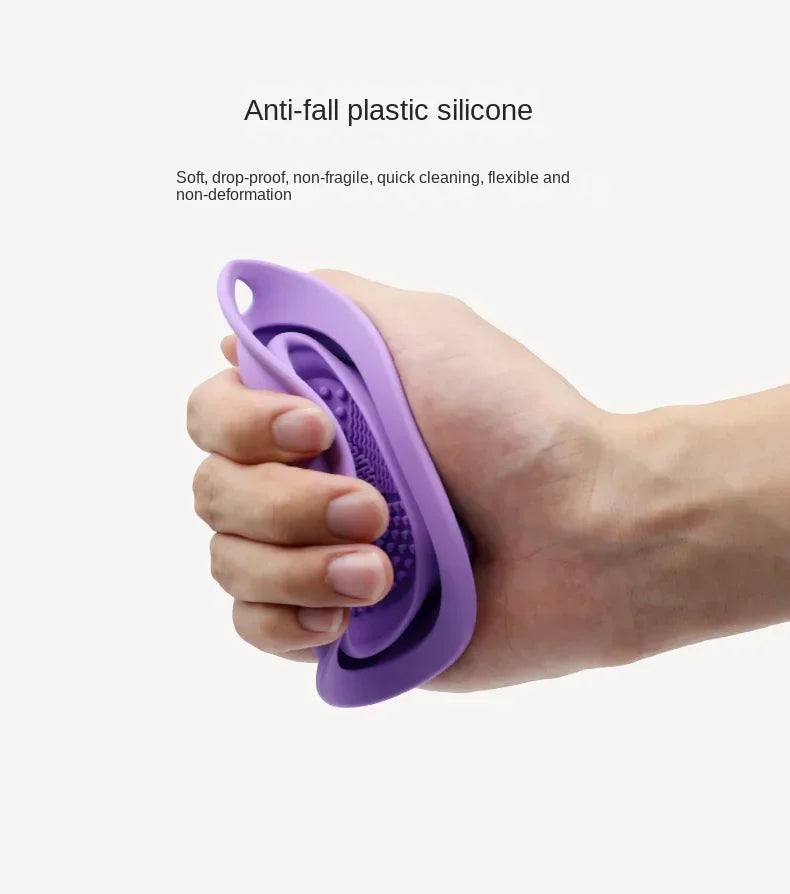 Silicone Makeup Brush Cleaner Folding Powder Puff Cleaning