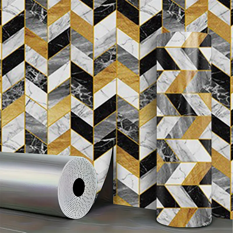 Self Adhesive Marble Wallpaper Pvc Waterproof Stain Resistant