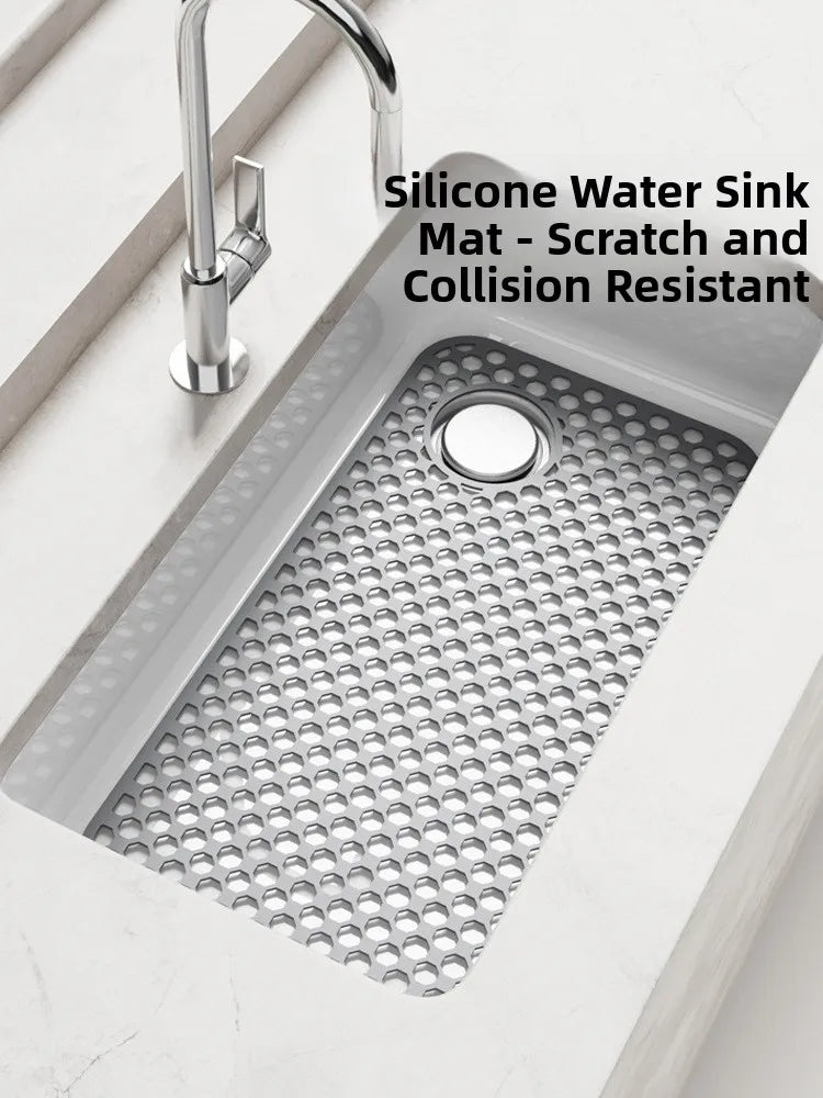 Sink Silicone Mat Anti-Scratch Honeycomb Pad Dishwashing Basin