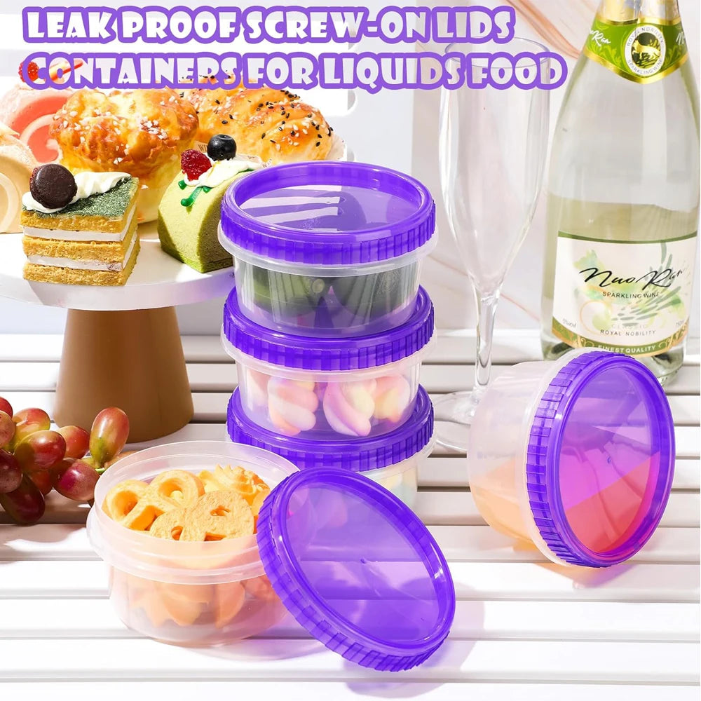 Plastic Freezer Containers Food Storage Twist Top Food