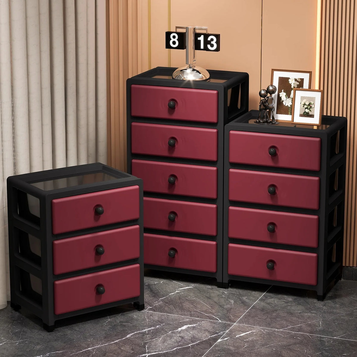 Drawer-Style Storage Cabinet - Living Room Storage Cabinet