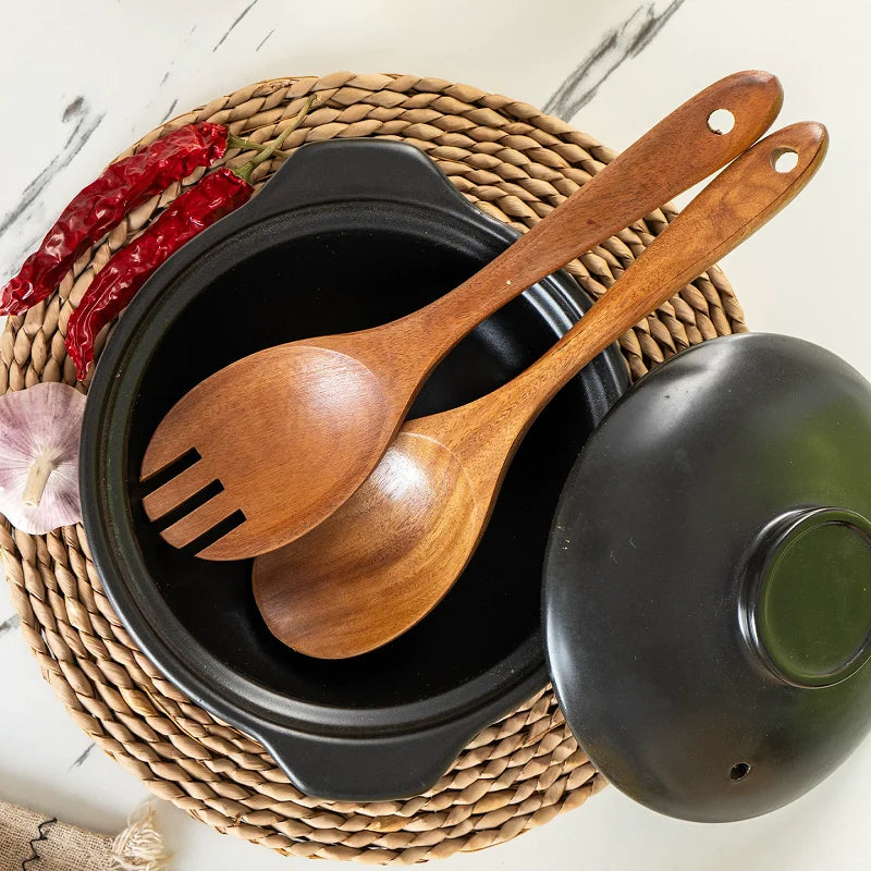Wooden Utensils Sets Acacia Wood Long Handle Spatula