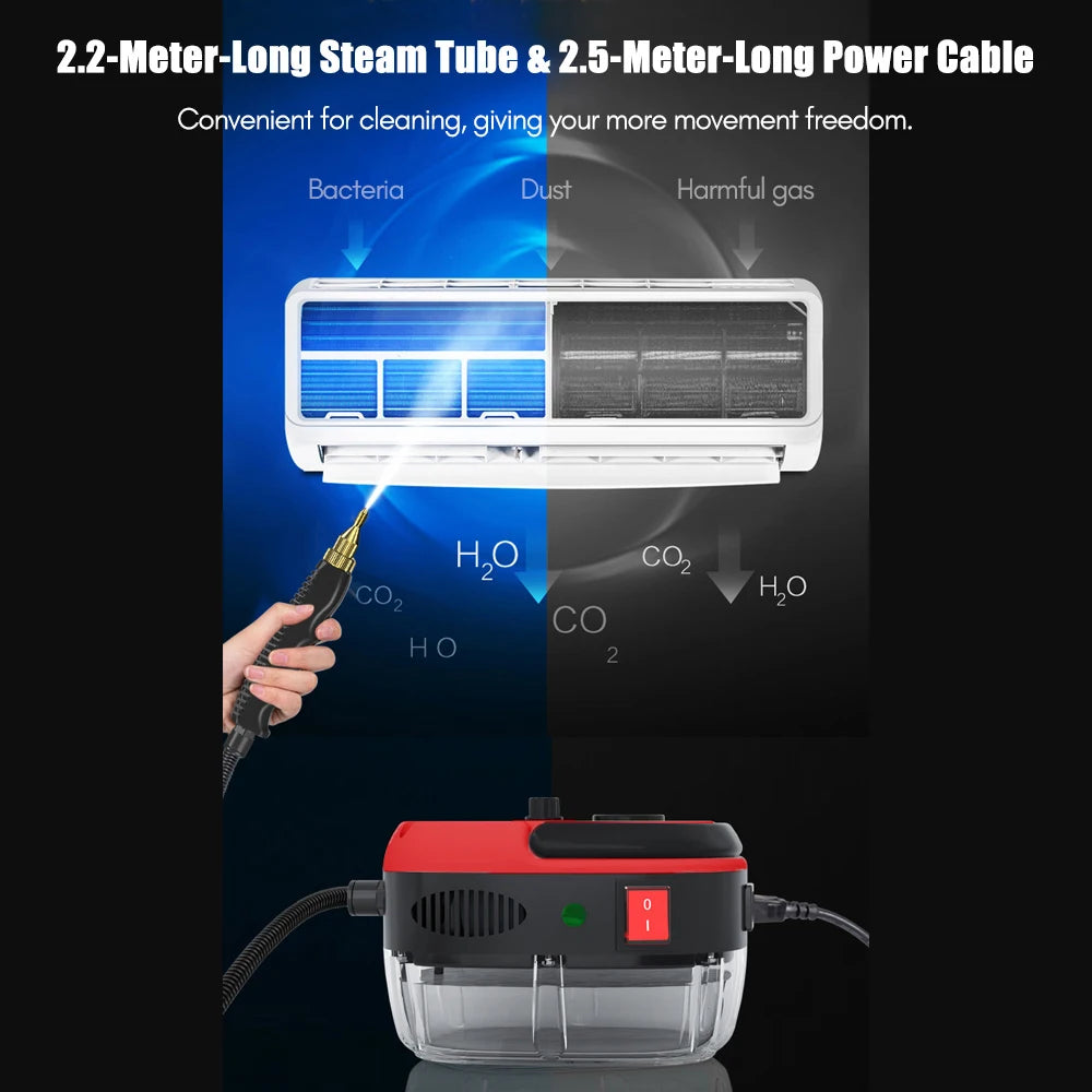 1500w Handheld Steam Cleaner High Temperature Pressurized Steam