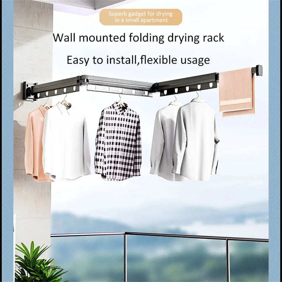 No Punching Folding Clothes Dryer Wall Mounted Drying