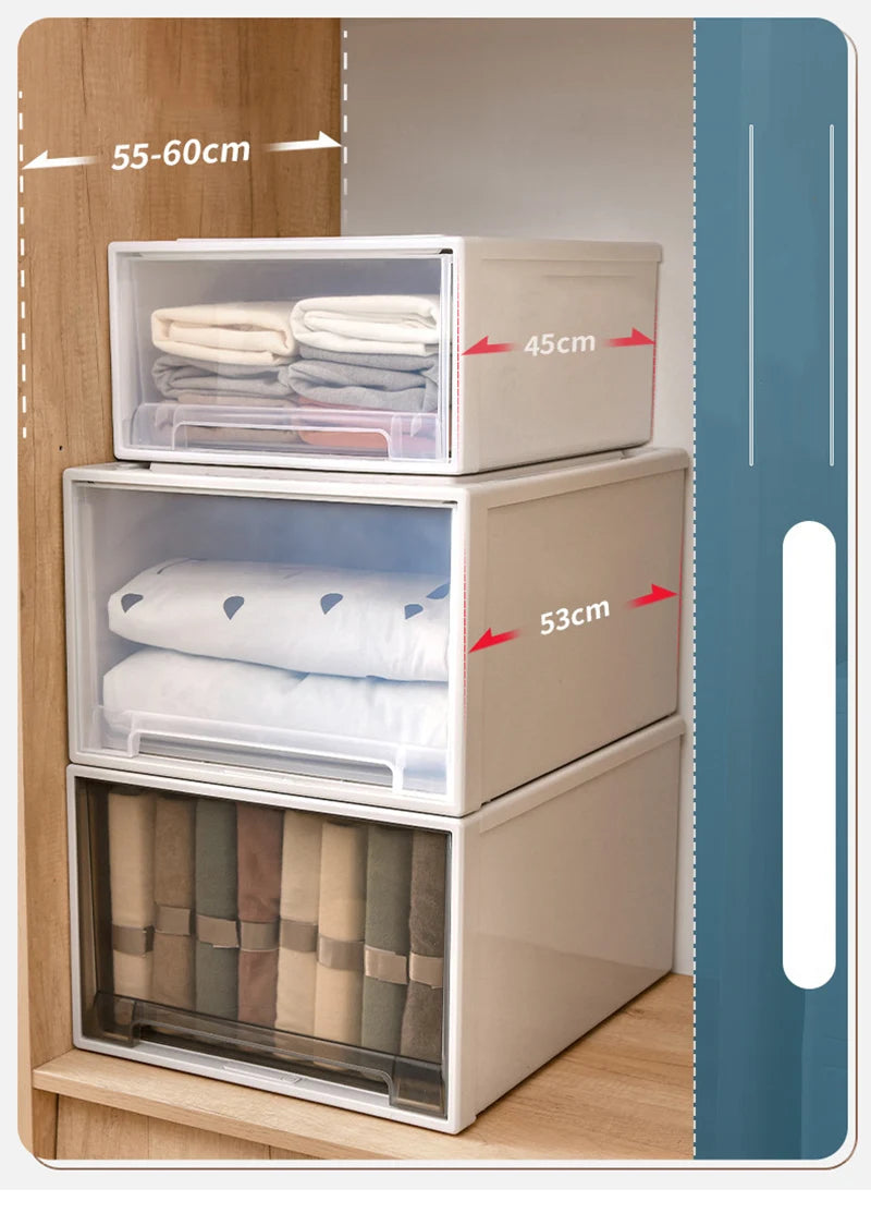 Large Closet Storage Drawer Box Plastic Drawer Clothes