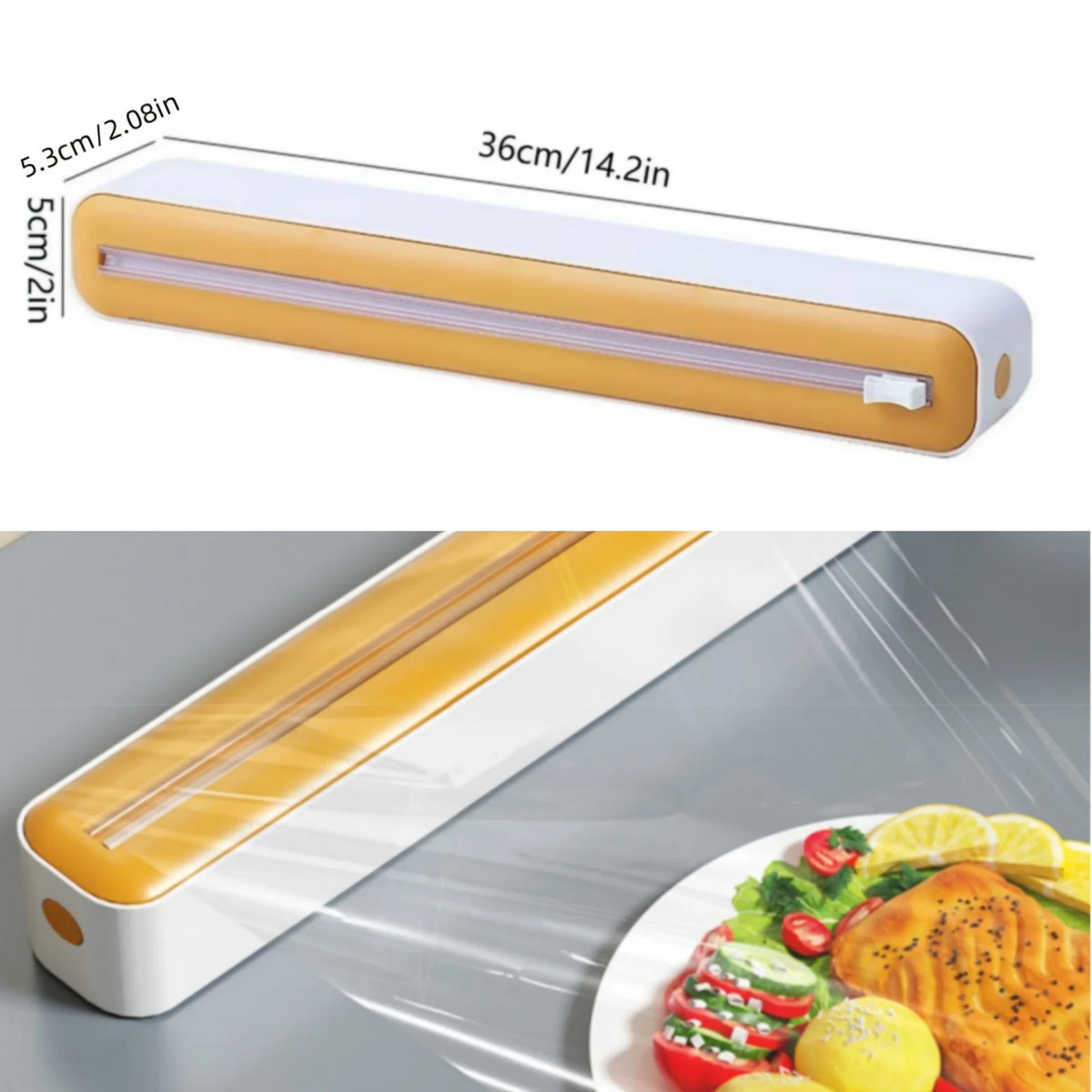 2-In-1 Plastic Wrap & Foil Dispenser Slide Cutter