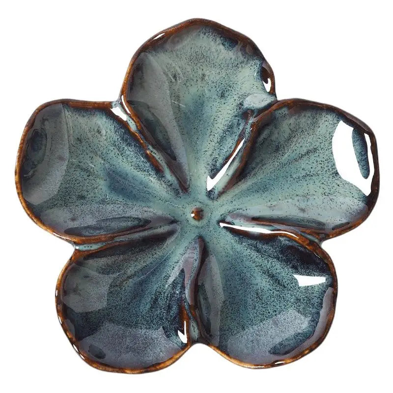 1pcsvintage Ceramic Craft Dish Flower Shaped Small Dish