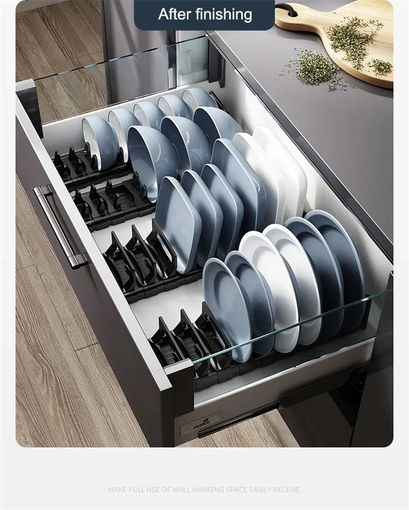 Bowl Dish Rack Cabinet Drawer Storage Rack Plate