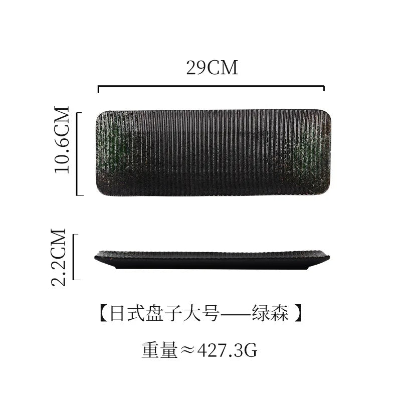 Japanese-Style Rectangular Plate Creative Ceramic Dish Sushi