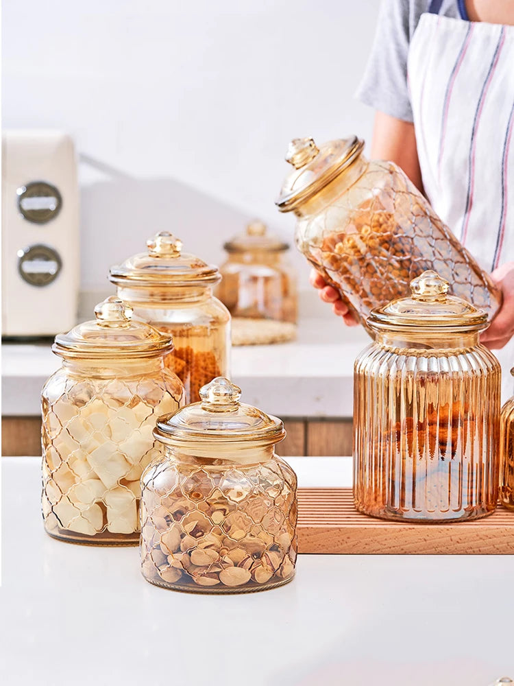 Glass Airtight Jars Food Grade Storage Box Storage