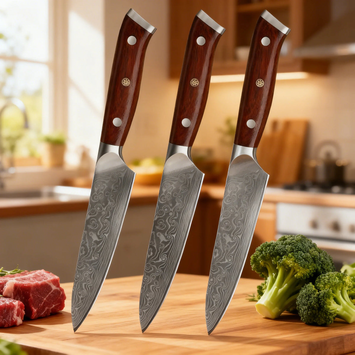 1/2/3/4pcs 67 Layer Damascus Steel Knife Fruit Vegetable