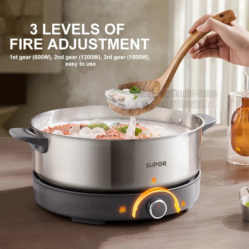 Supor 220v Multi Cookers Split Electric Pot 1-7