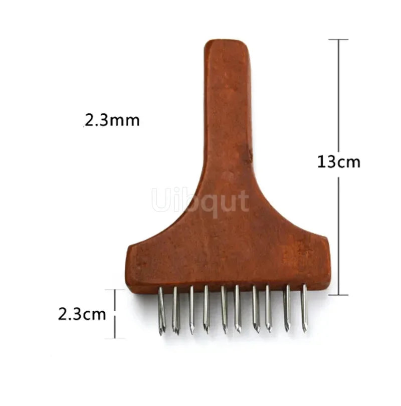 Stainless Steel Meat Needles Pounders Wooden Handle Profession