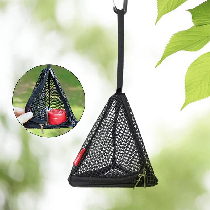 Outdoor Camping Hanging Net Foldable Storage Bag Cookware