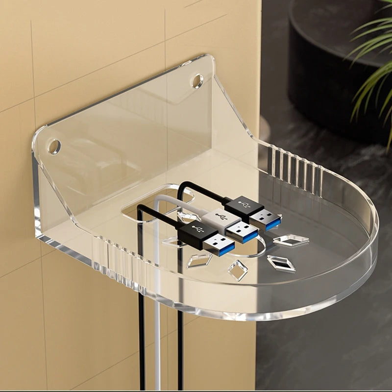 Small Self Adhesive Wall Shelf Rack No-Drill Storage