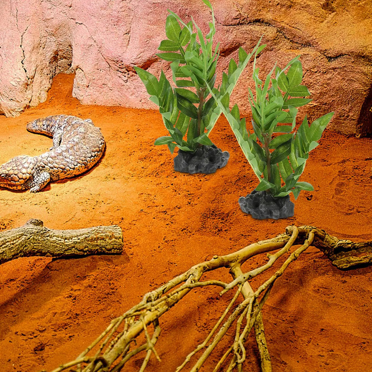 Artificial Reptile Plants Plastic Resin Plants Amphibians Lizard