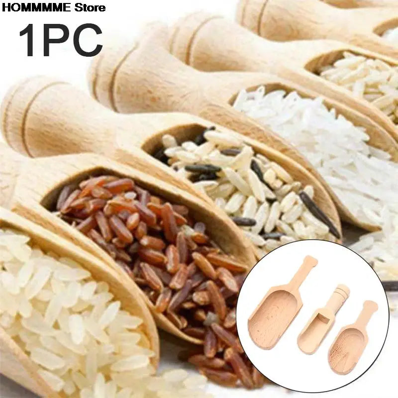 1pc Mini Wooden Scoops Bath Salt Spoon Candy