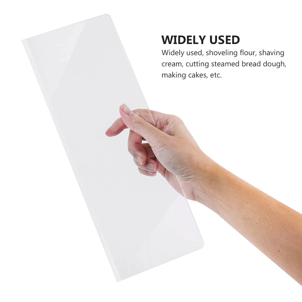 Transparent Cream Scraper Cake Making Scraper Rectangular Acrylic