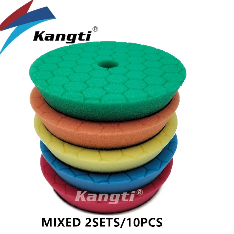 Kangti 5/6 Inch Car Polishing Pad Kit Self-Adhesive