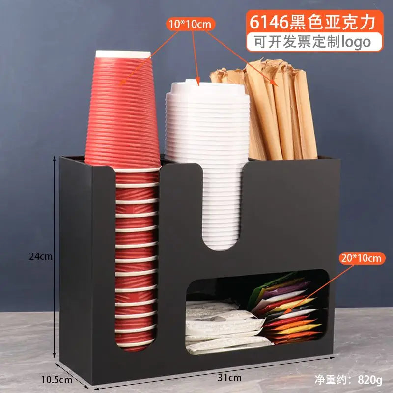 Creative Coffee Shop Bar Paper Cup Straw Storage