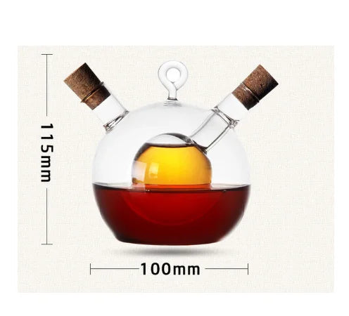 Double Glass Oiler Dual-Purpose Glass Bottle Lecythus Vinegar