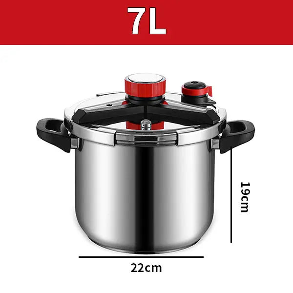 5/7l Stainless Steel Pressure Cooker Glass Lid Explosion