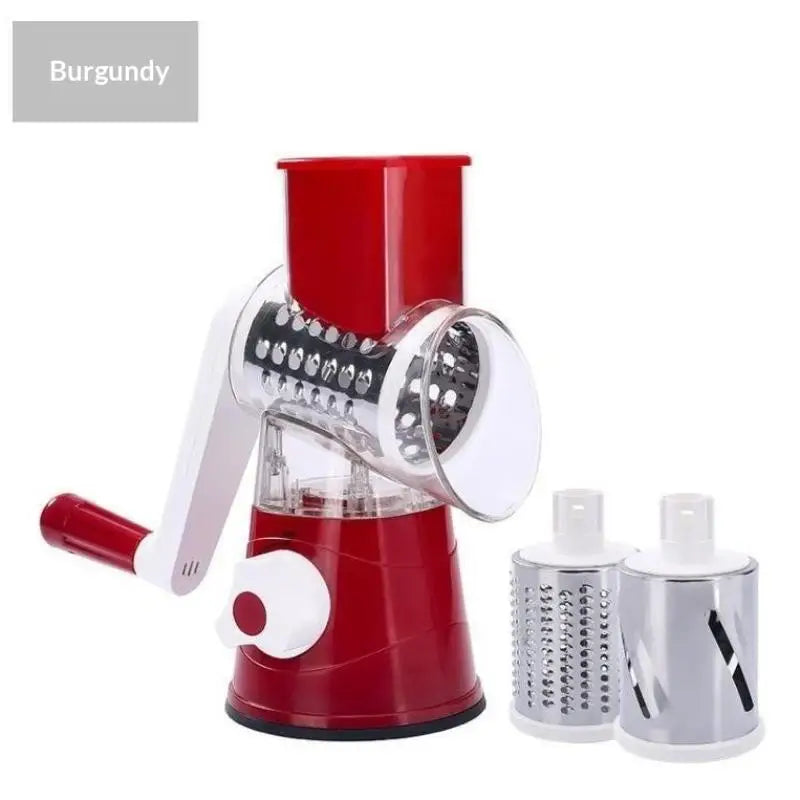Rotary Vegetable Slicer Grater Multiple Blades Easy Clean