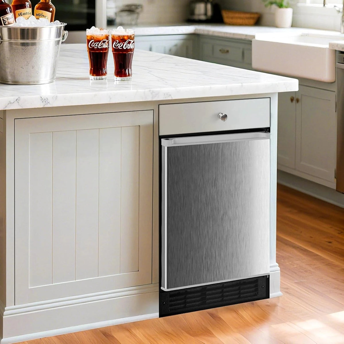 Under Counter Crescent Ice Maker Machine 15 Drainless
