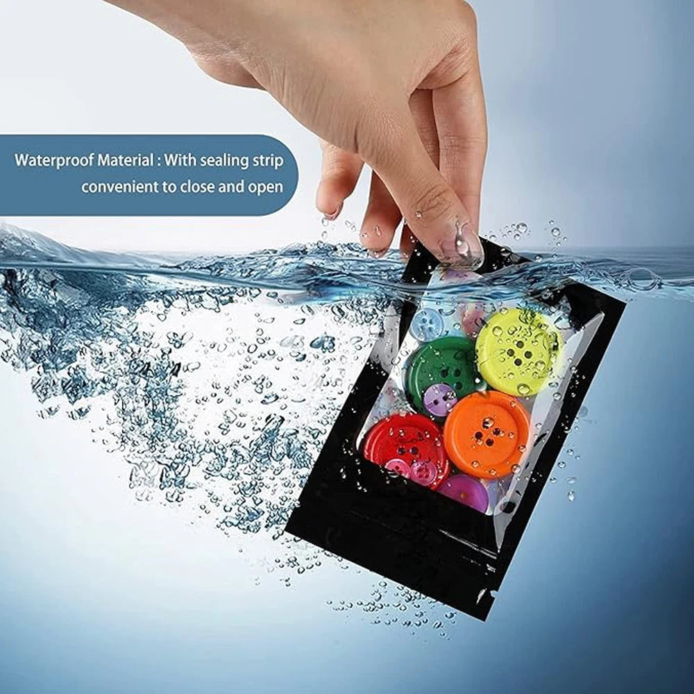 1000/10pcs Holographic Ziplock Bags Plastic Laser Iridescent Zip