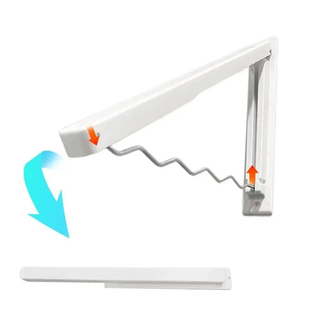 Wall Mounted Retractable Clothes Hanger Space Saving