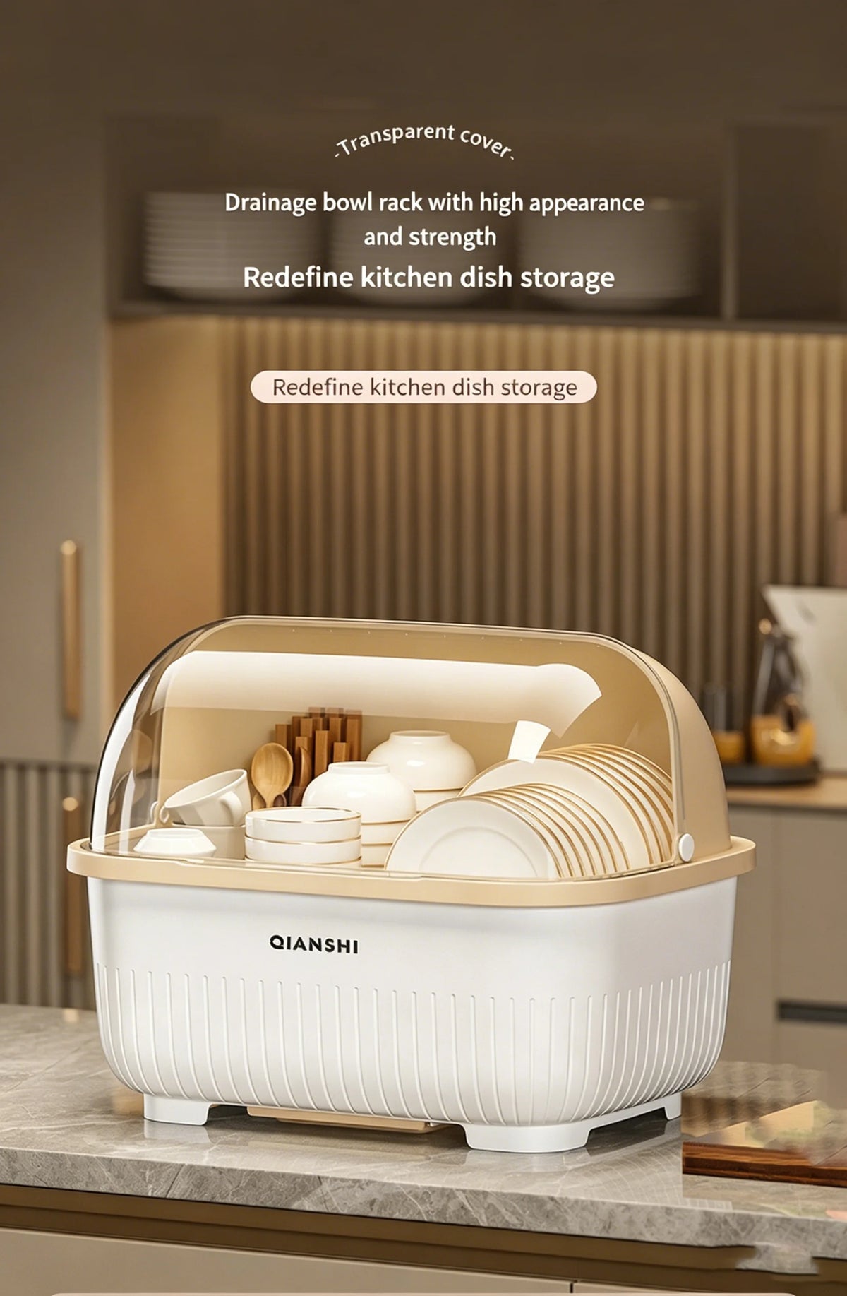 Dish Rack Protective Cover - Space-Saving Dust-Proof Storage