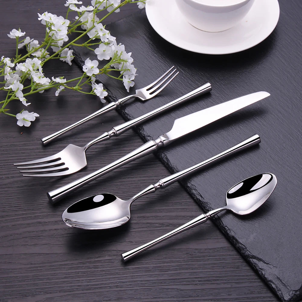 Pieces Knife Fork Spoon Gold Cutlery Complete Stainless
