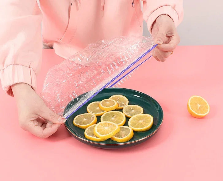 100pcs Disposable Food Cover Hats Fruit Cover Elastic