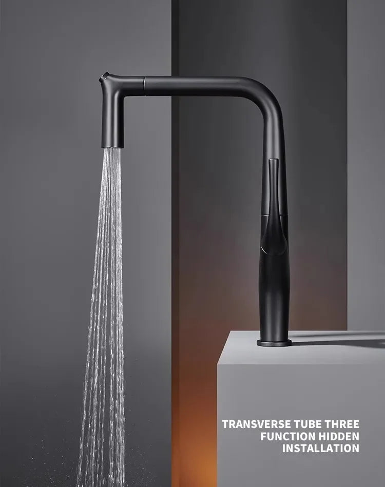 Pull Out Water Filter Tap Brass Crane Deck