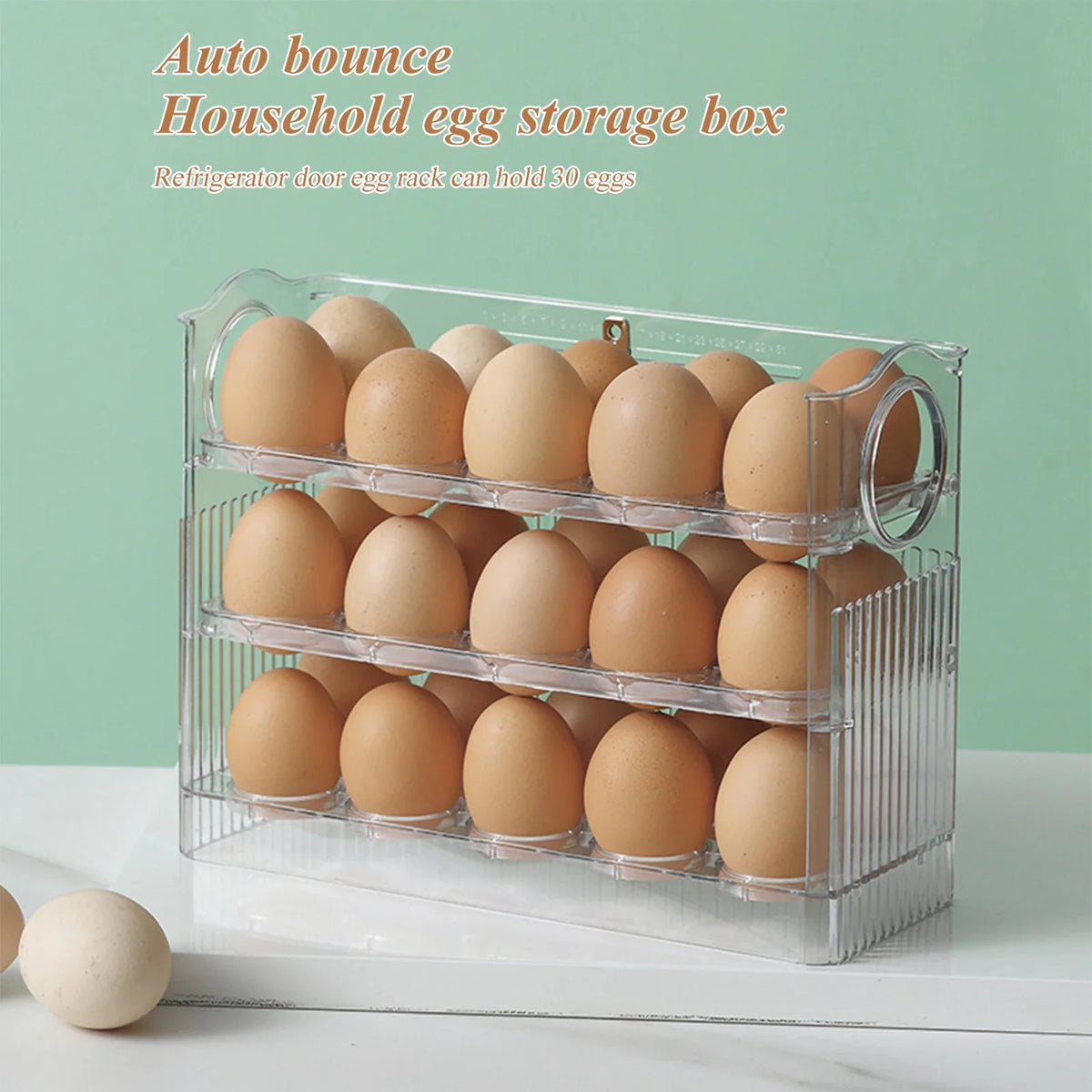 1pcs High-Capacity Multilayer Egg Storage Box Refrigerator Side