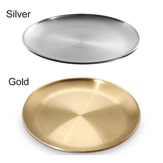 Stainless Steel Metal Dining Disc Round Bone Spitting