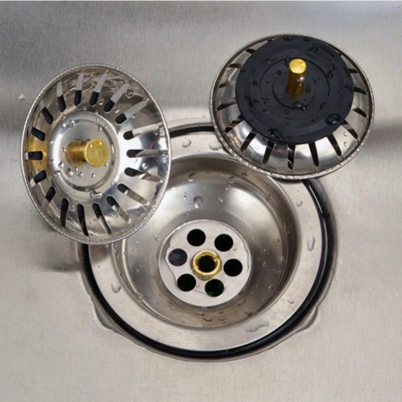 Sink Strainer Drains Filter Stainless Steel Stopper Waste