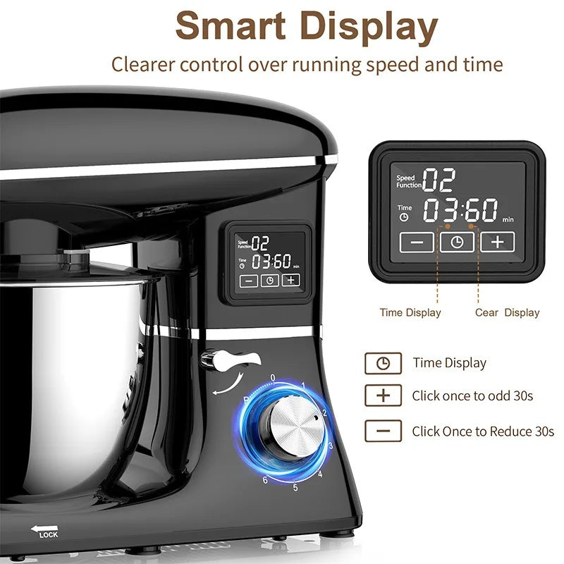 220v Powerful Stand Mixer Electric Blender Automatic Timing